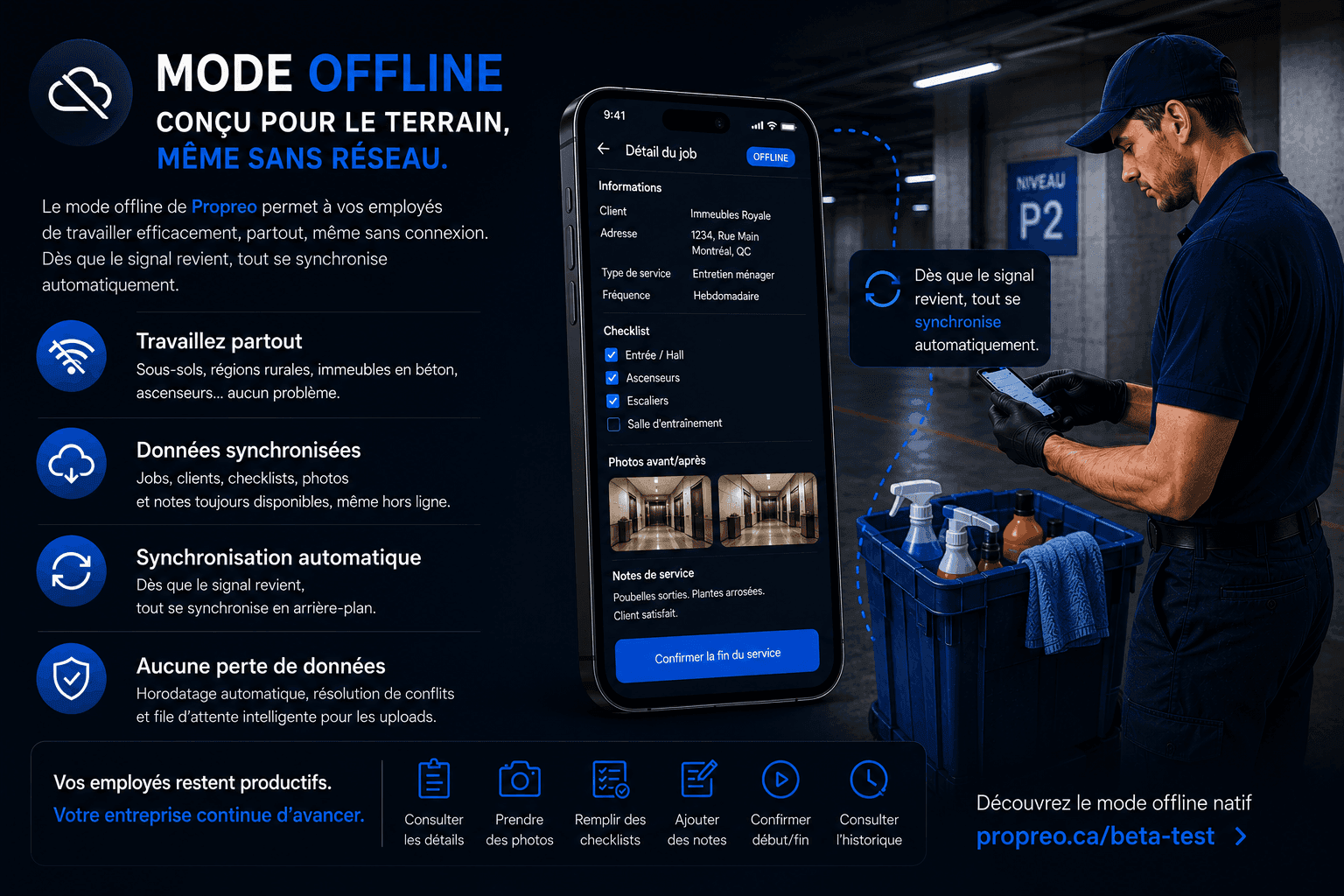 Mode Offline : pourquoi c'est essentiel pour les entreprises de nettoyage